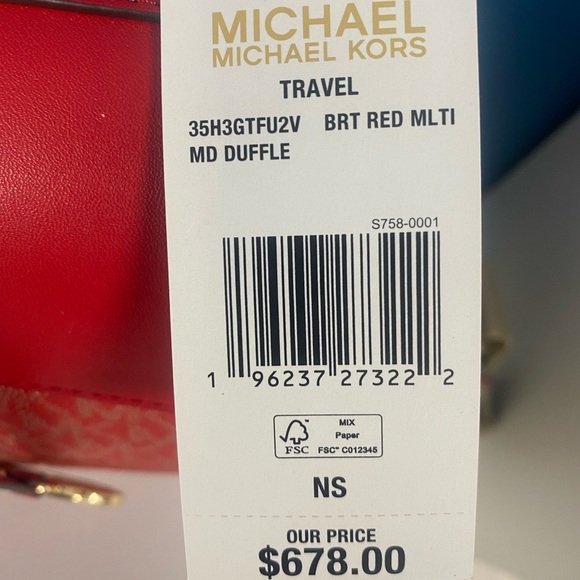 Michael Kors Red Women's Bag - Picture 5 of 6